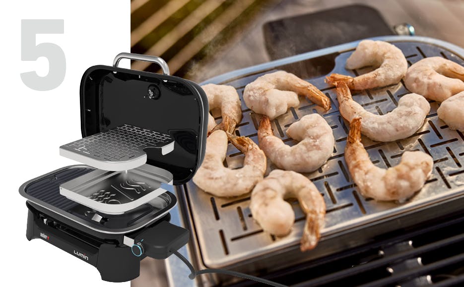 Cuisson au barbecue d'aliments surgelés